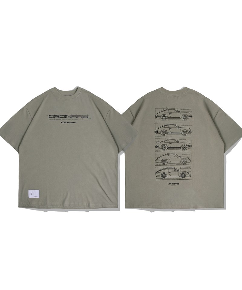 ORDINARY 手繪素描賽車TEE