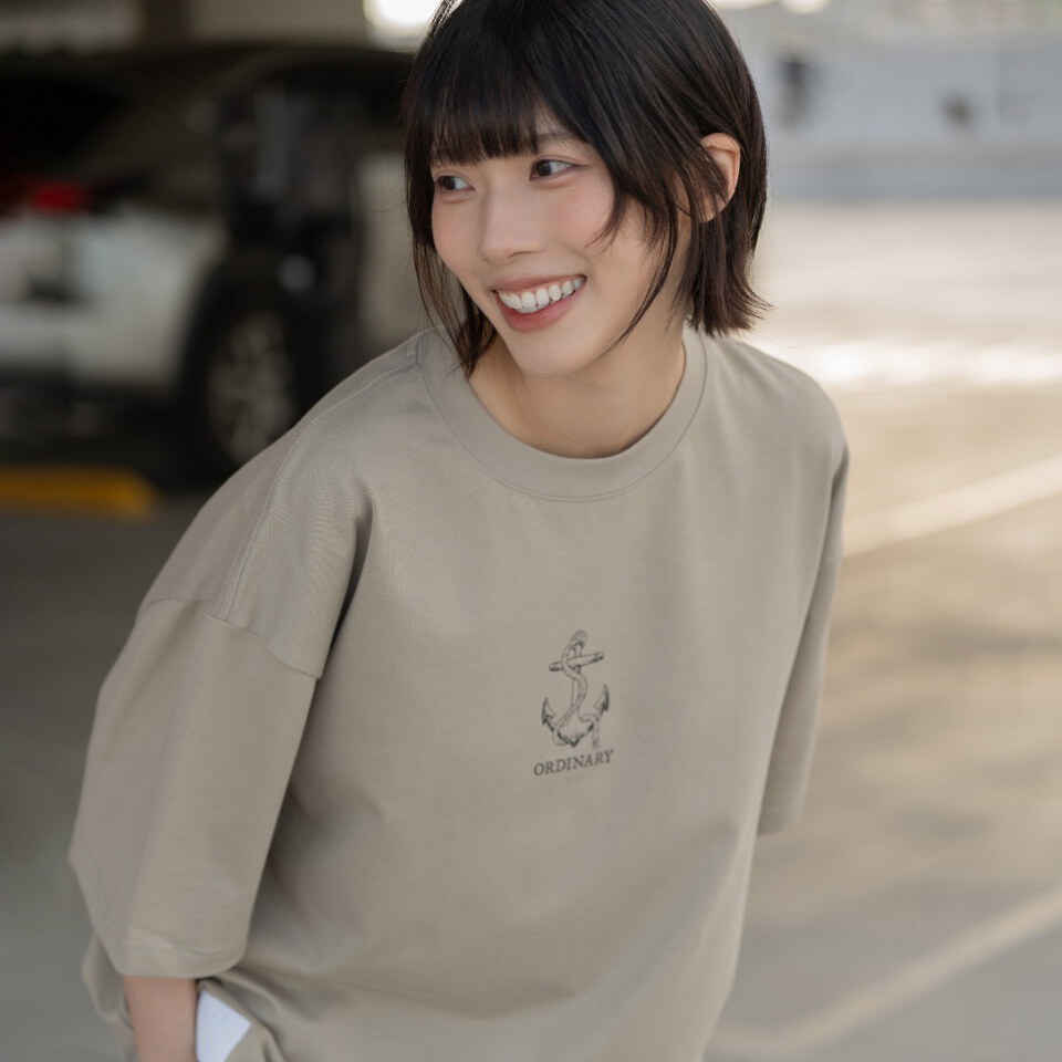 素描鯨魚航海圖短TEE