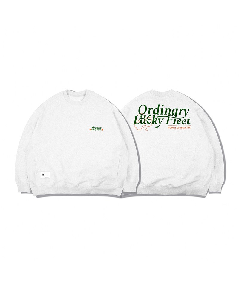 ORDINARY 幸運草標語燙絨大學TEE
