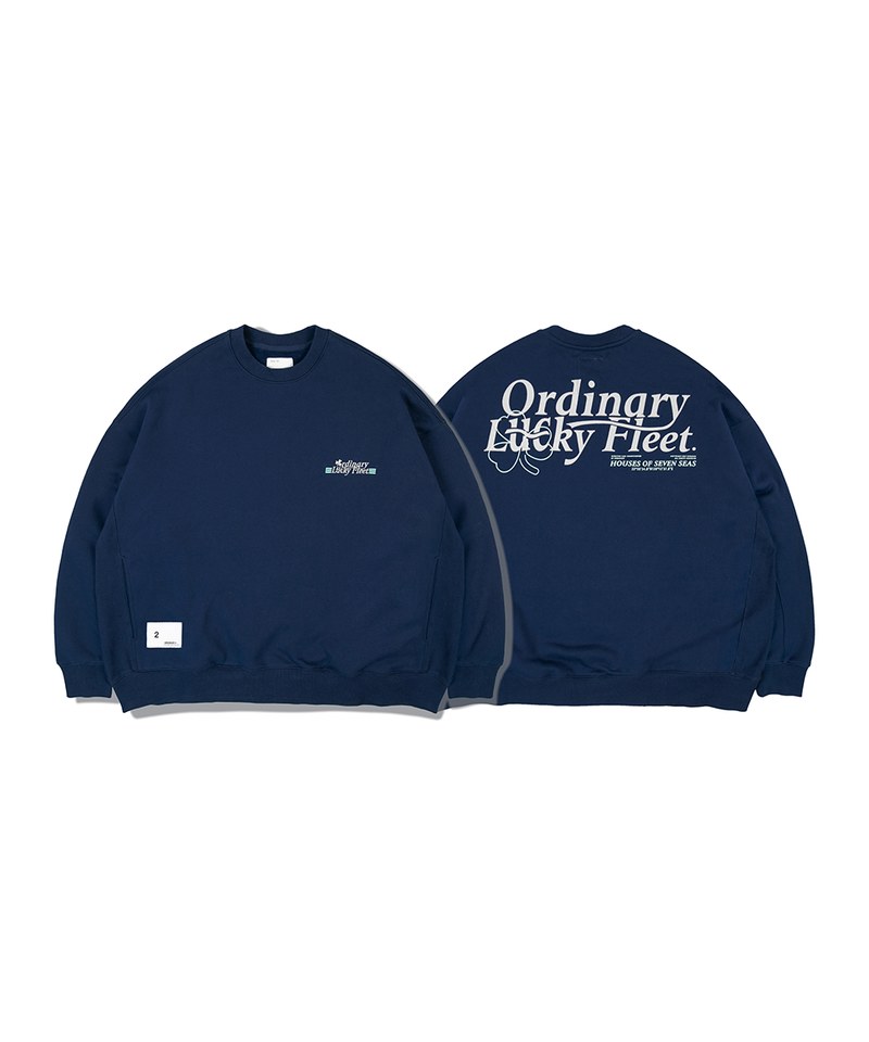 ORDINARY 幸運草標語燙絨大學TEE