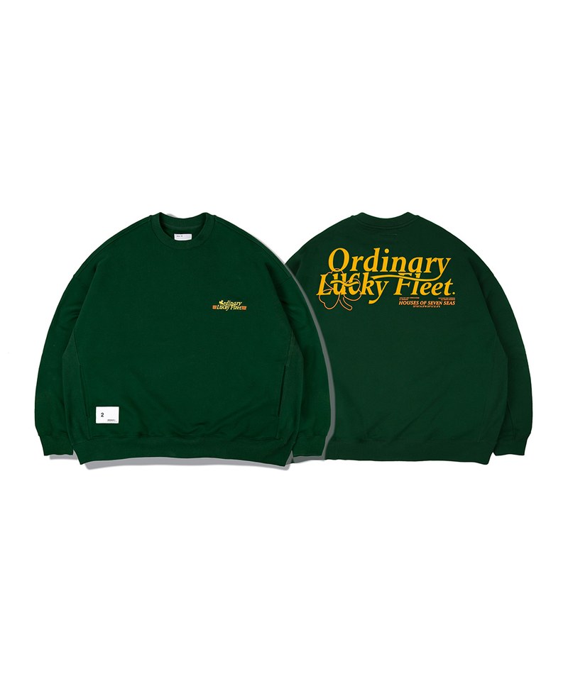 ORDINARY 幸運草標語燙絨大學TEE