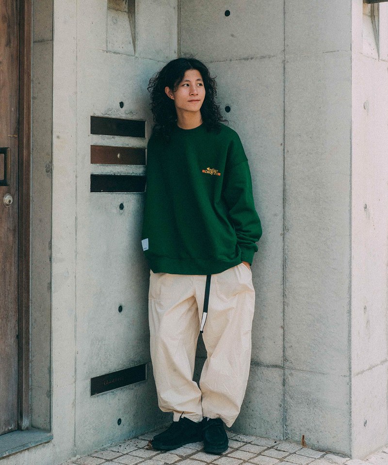 ORDINARY 幸運草標語燙絨大學TEE