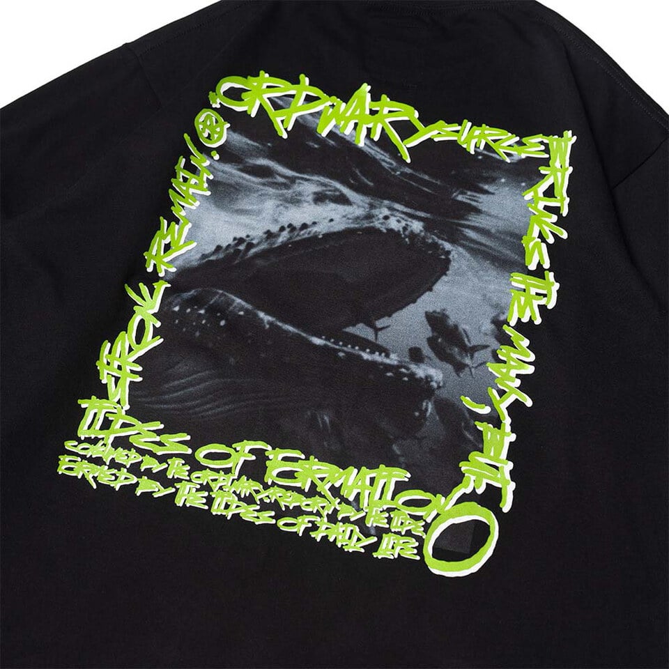 ORD0177-252 鯨魚照片塗鴉長TEE