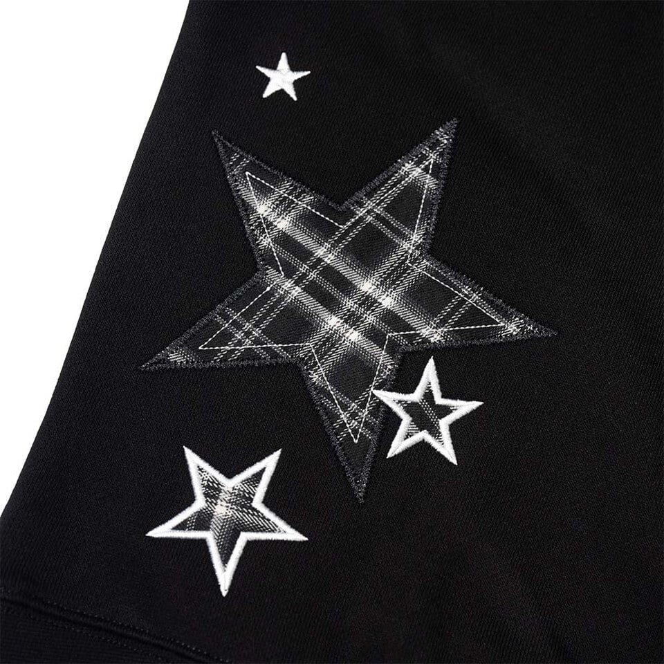 ORD0178-252 格紋星貼布大學T