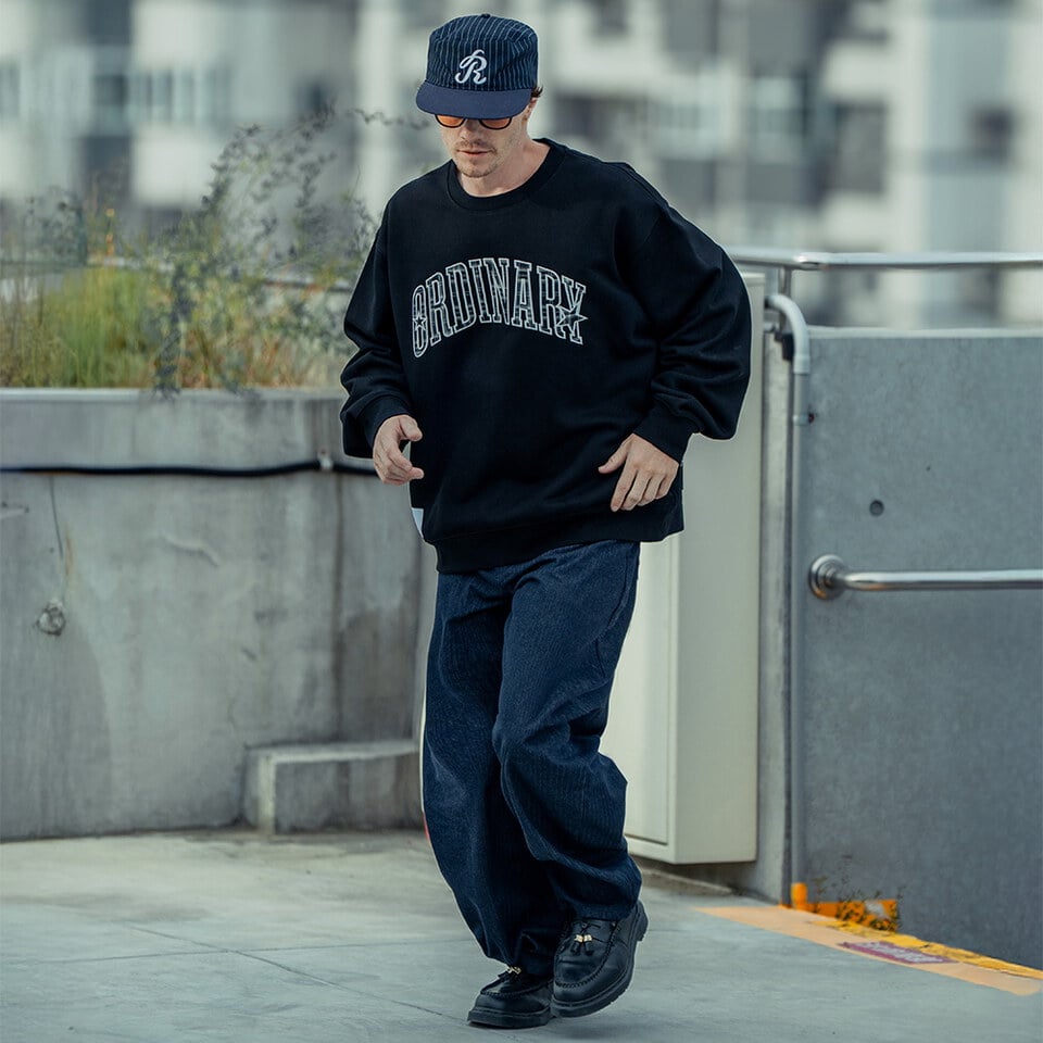 ORD0178-252 格紋星貼布大學T