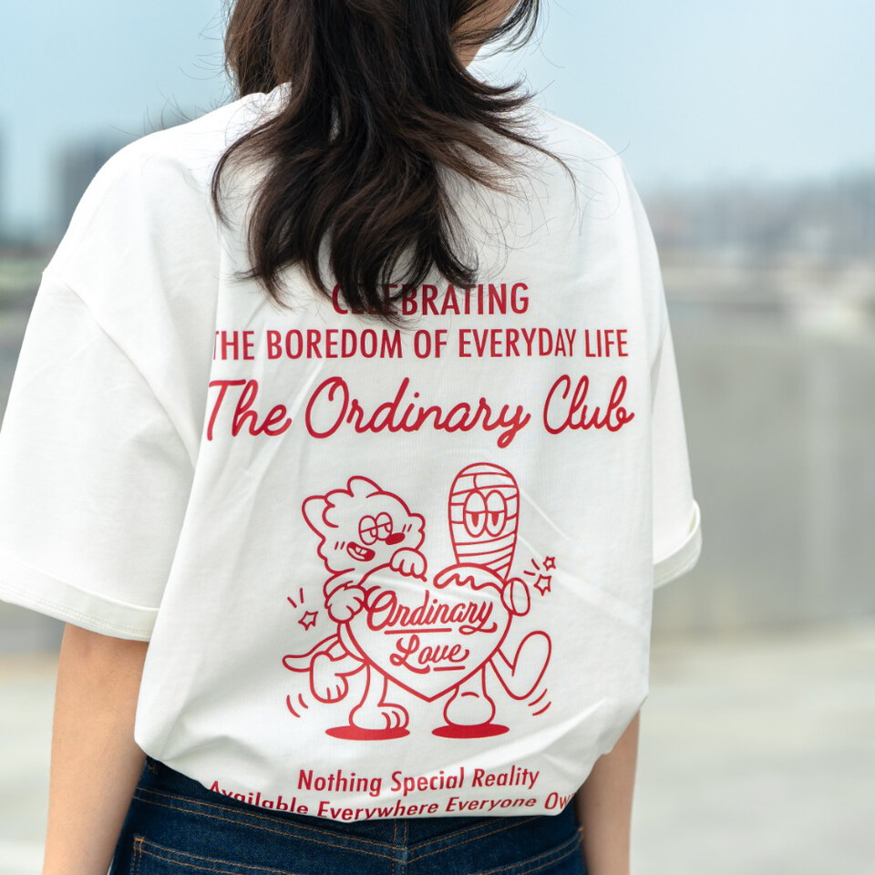 愛心衝浪復古短T