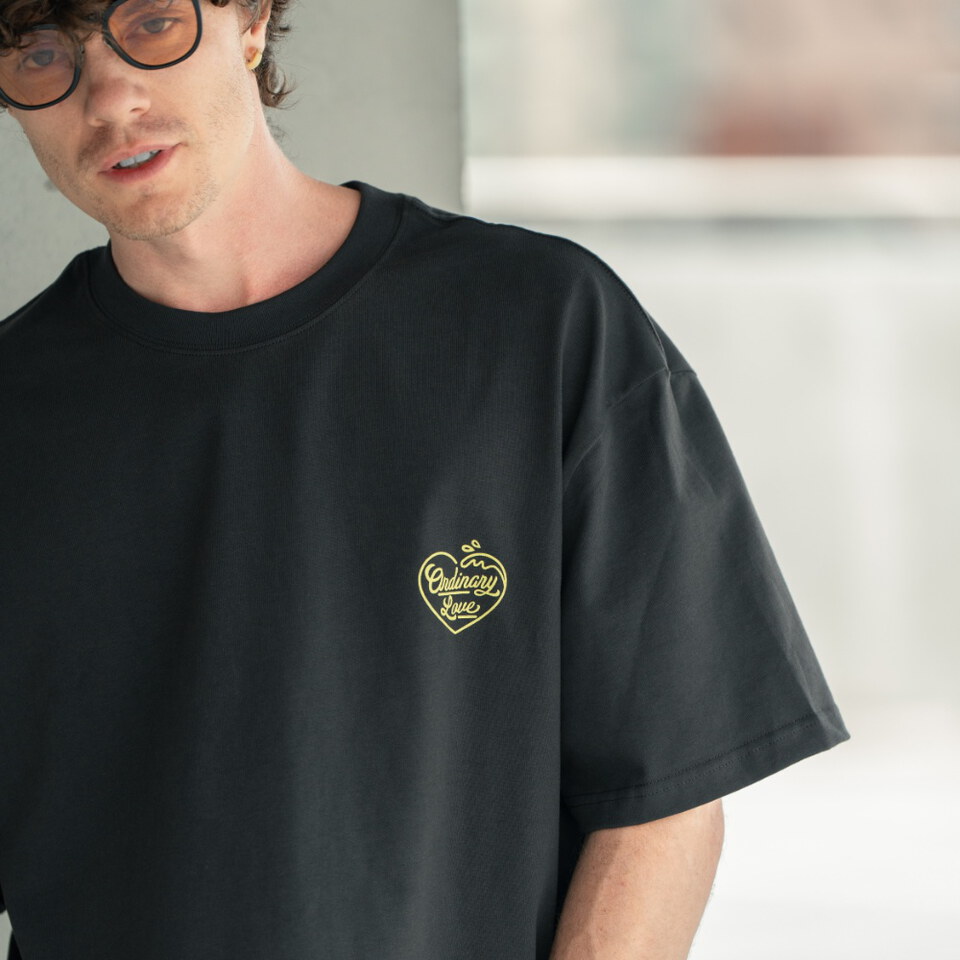 愛心衝浪復古短T