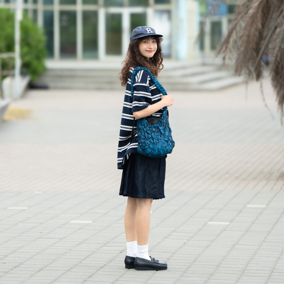 ORD0196-261 空氣層鯨魚尾橫條TEE