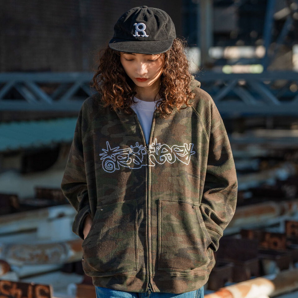 華夫格短板迷彩帽拉