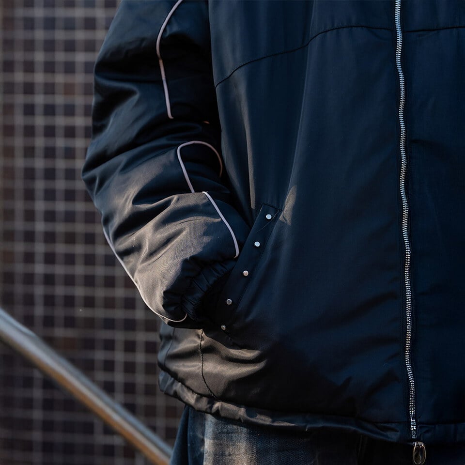 雙面豹紋卯釘貼皮外套