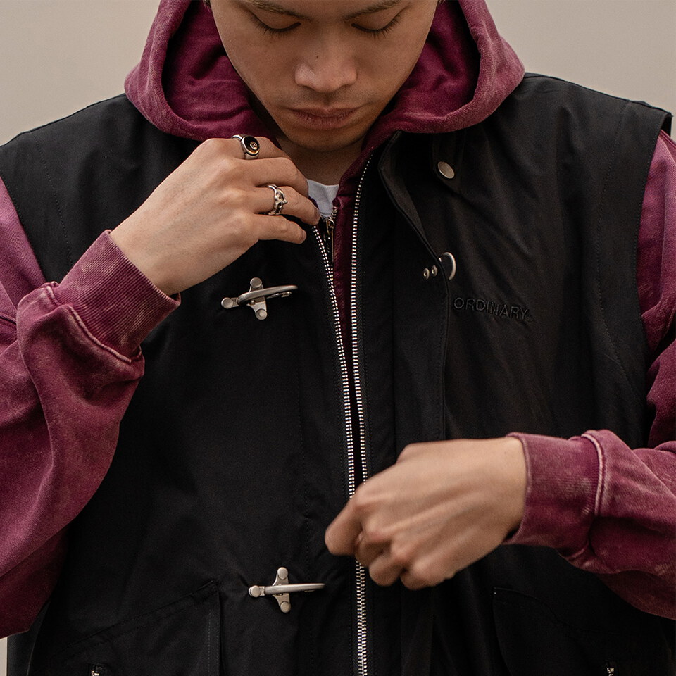 兩用飛機扣鋪棉外套