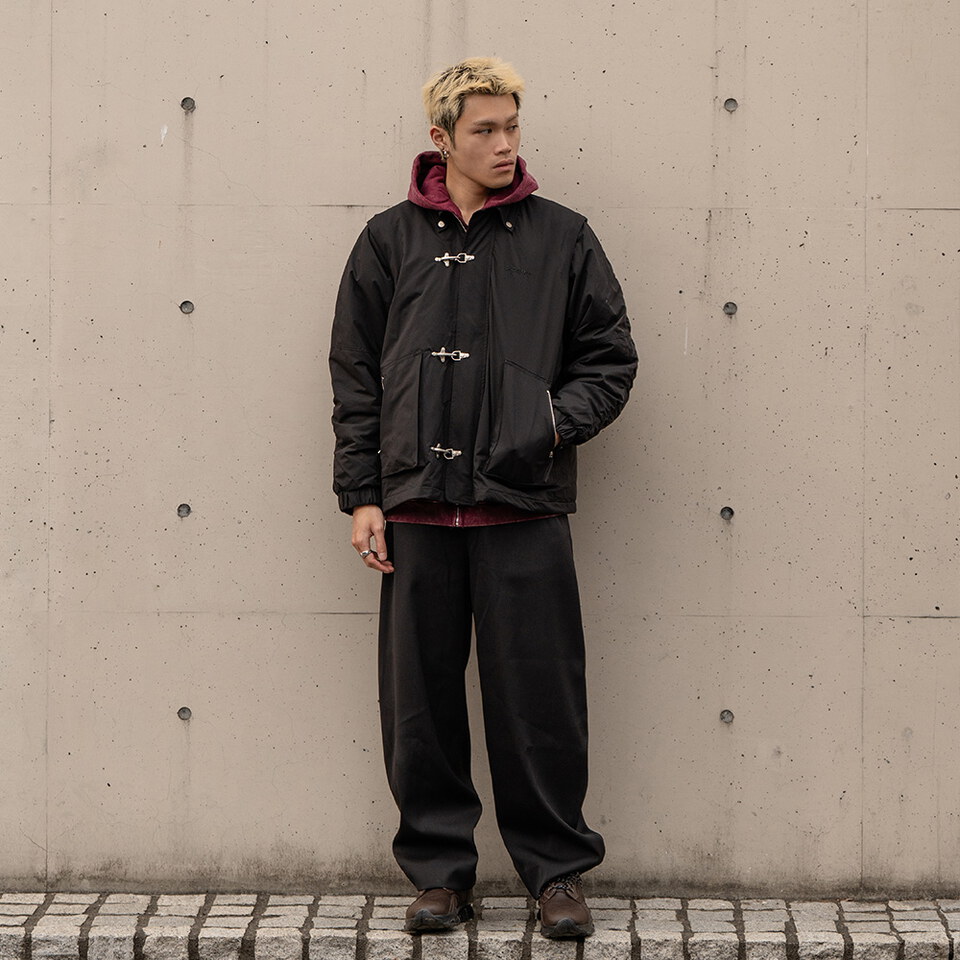 兩用飛機扣鋪棉外套