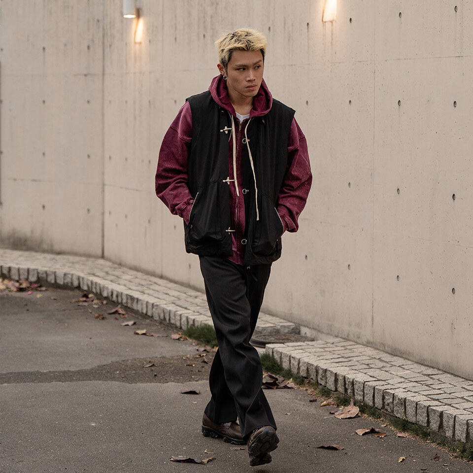 兩用飛機扣鋪棉外套