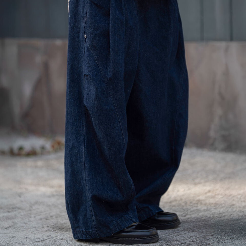 格紋星星貼布燈籠褲