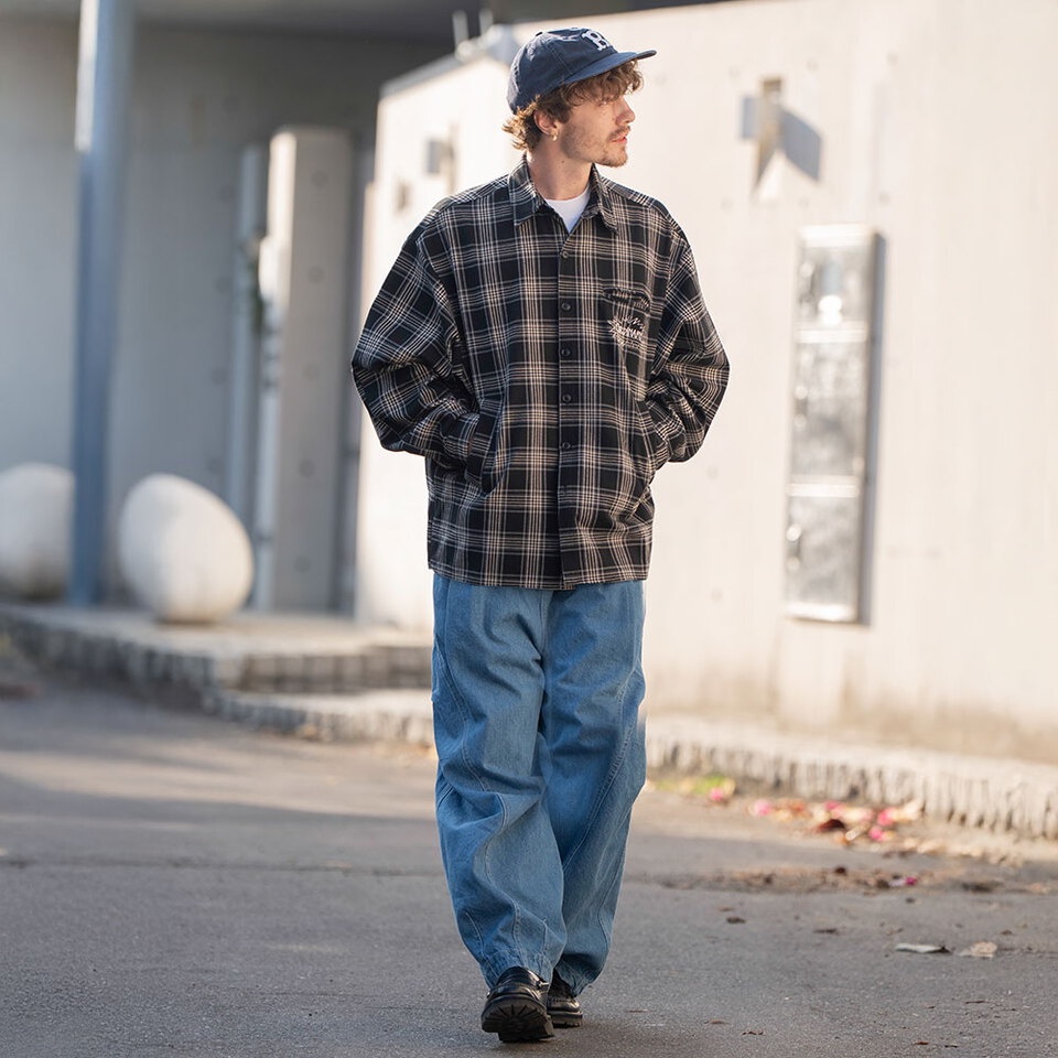 格紋星星貼布燈籠褲