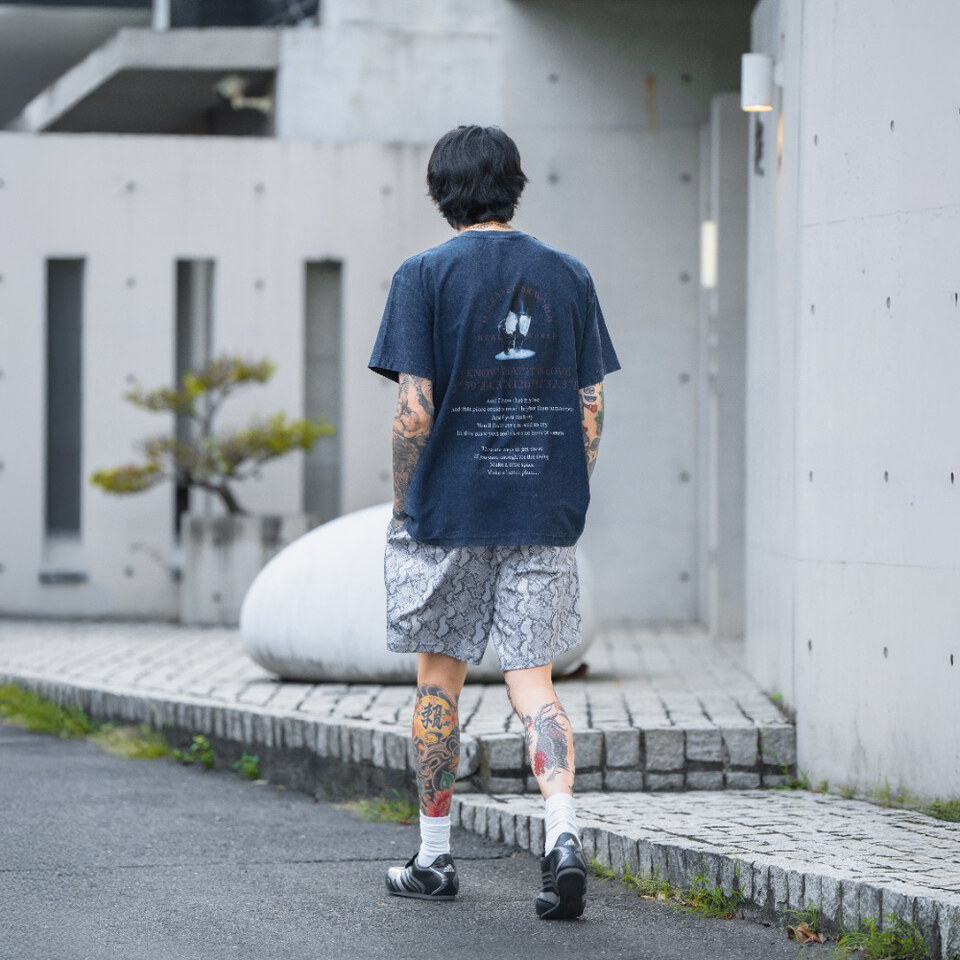 塗鴉蛇紋網眼球褲