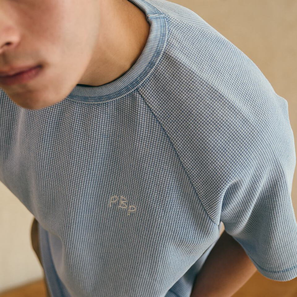 華夫格水洗Boxy TEE EMBROIDERY WAFFLE TEE