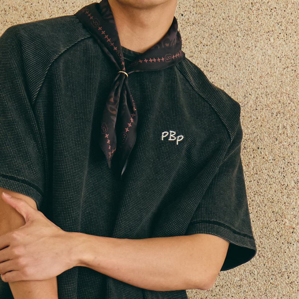 華夫格水洗Boxy TEE EMBROIDERY WAFFLE TEE
