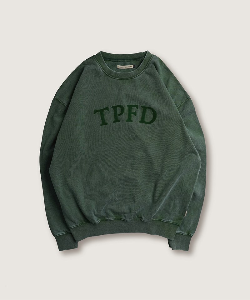 PBP0101-232 鎖鏈繡字水洗大學Ｔ TPFD VINTAGE SWEATSHIRT