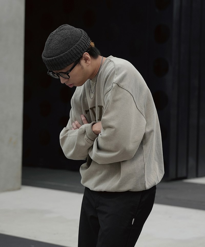 鎖鏈繡字水洗大學Ｔ TPFD VINTAGE SWEATSHIRT