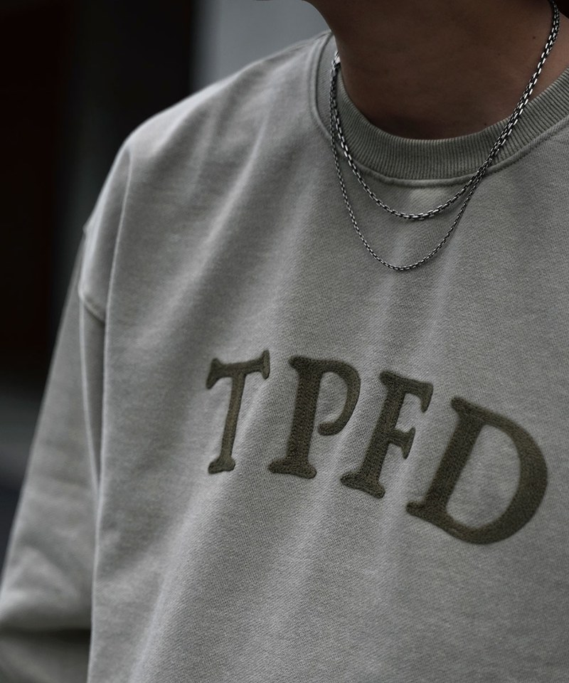 鎖鏈繡字水洗大學Ｔ TPFD VINTAGE SWEATSHIRT