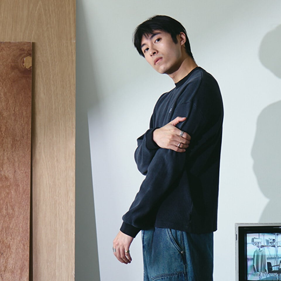 石洗做舊華夫格長Tee