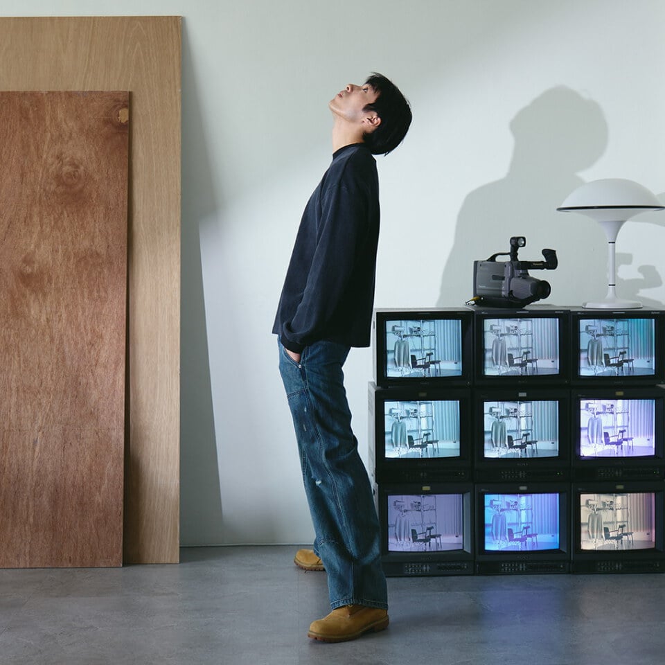 石洗做舊華夫格長Tee