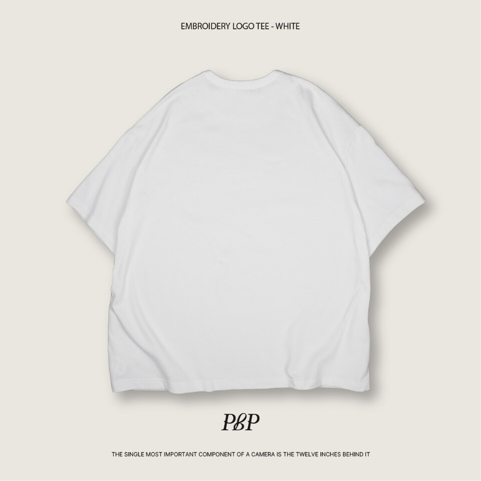 寬版刺繡短TEE EMBROIDERY LOGO TEE