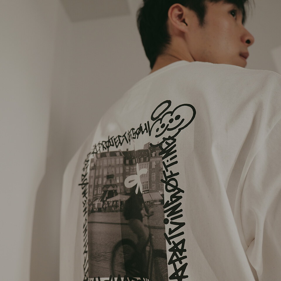 塗鴉照片短TEE BIKE MAN TEE