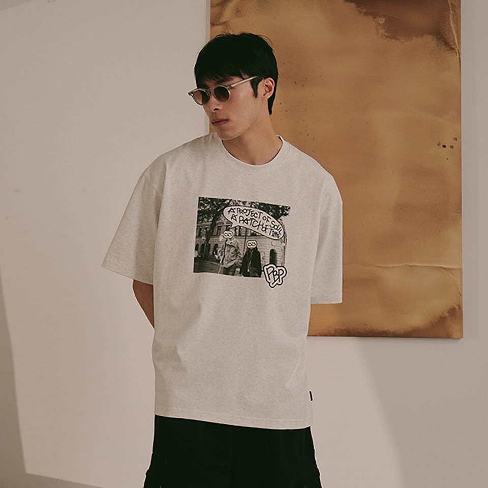 PBP0116-262 笑臉照片短TEE PROJECT OF SOUL