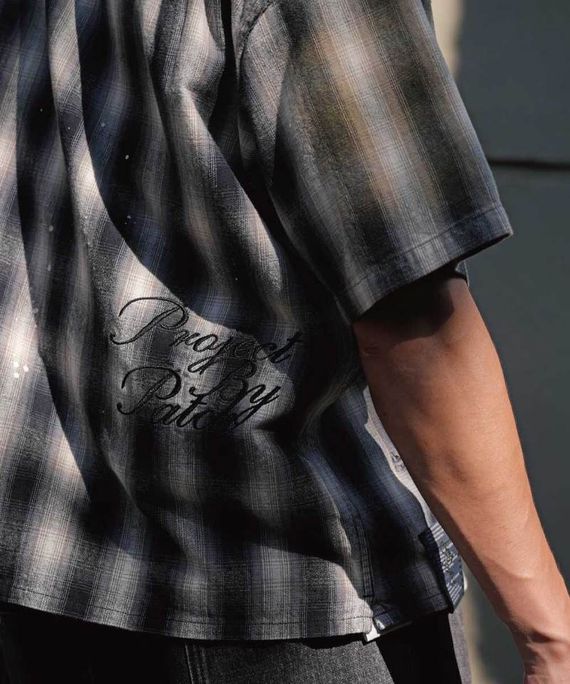 PBP0208-252 格紋寬短版襯衫 DISTRESSED VINTAGE SHIRTS