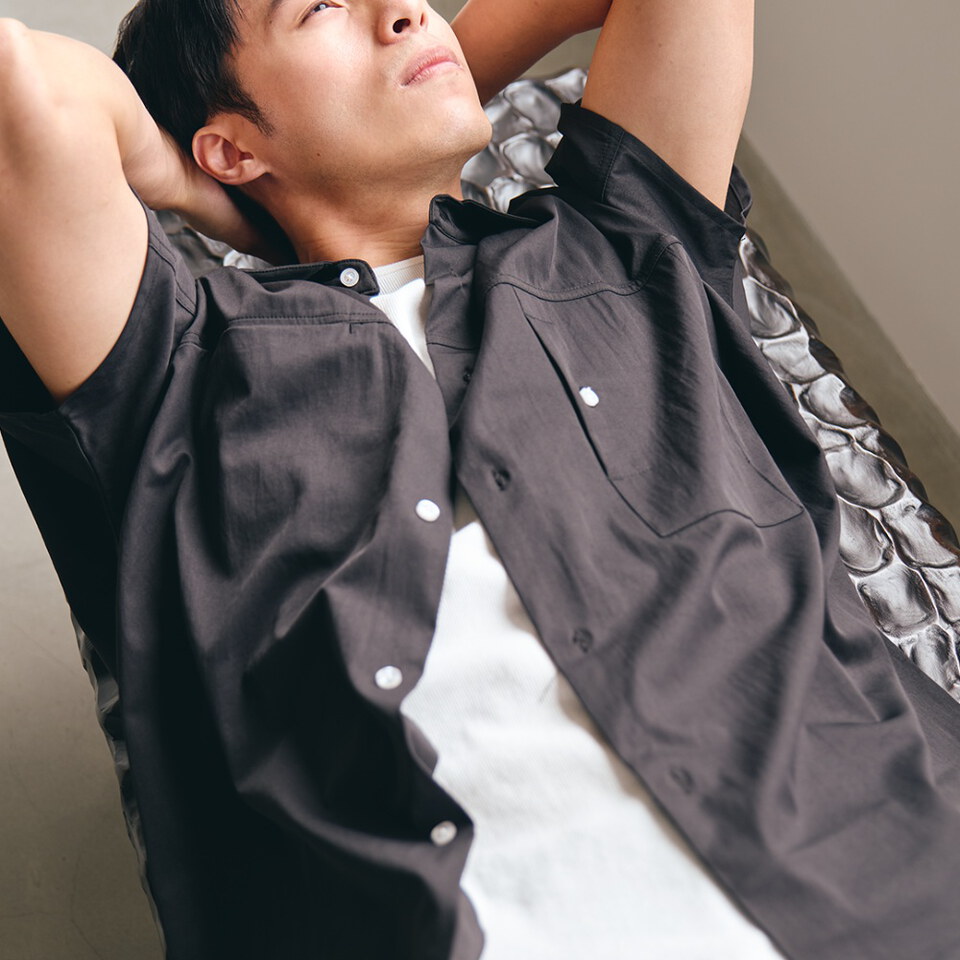 蝙蝠袖寬版襯衫 LOOSE POCKET SHIRT