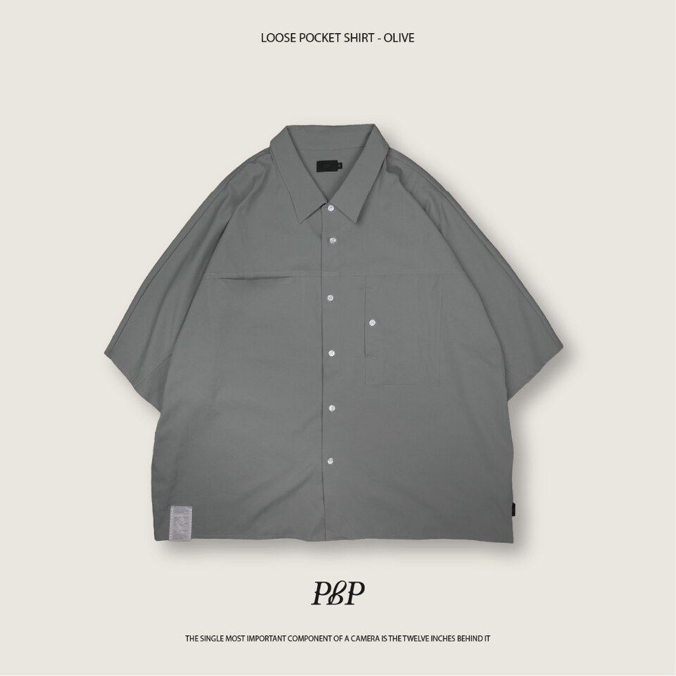 蝙蝠袖寬版襯衫 LOOSE POCKET SHIRT