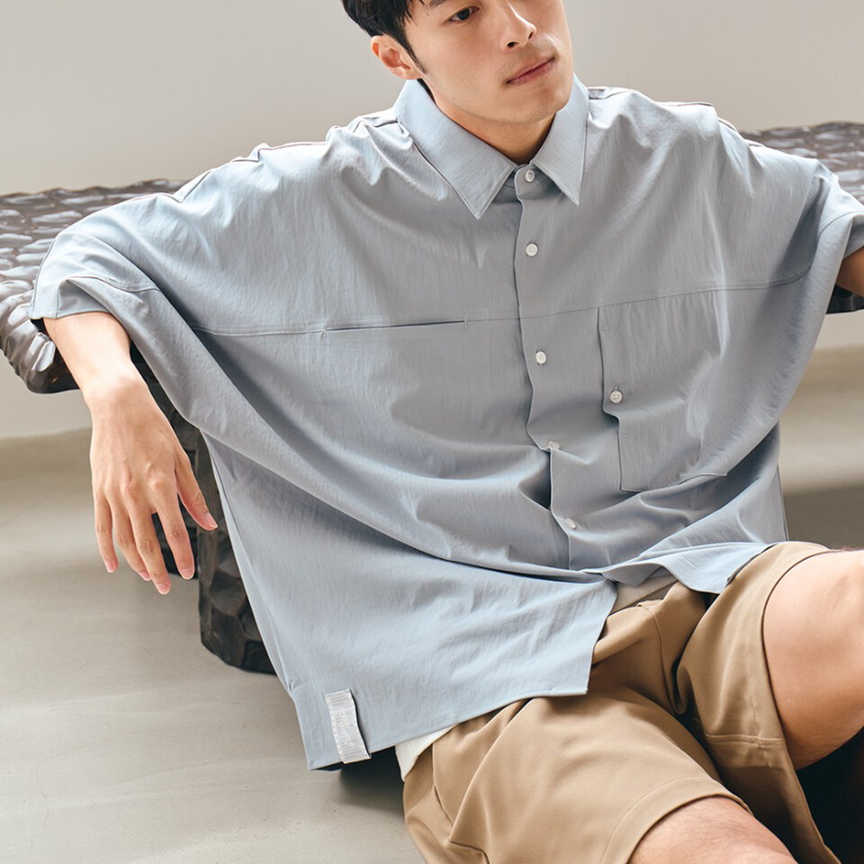 蝙蝠袖寬版襯衫 LOOSE POCKET SHIRT