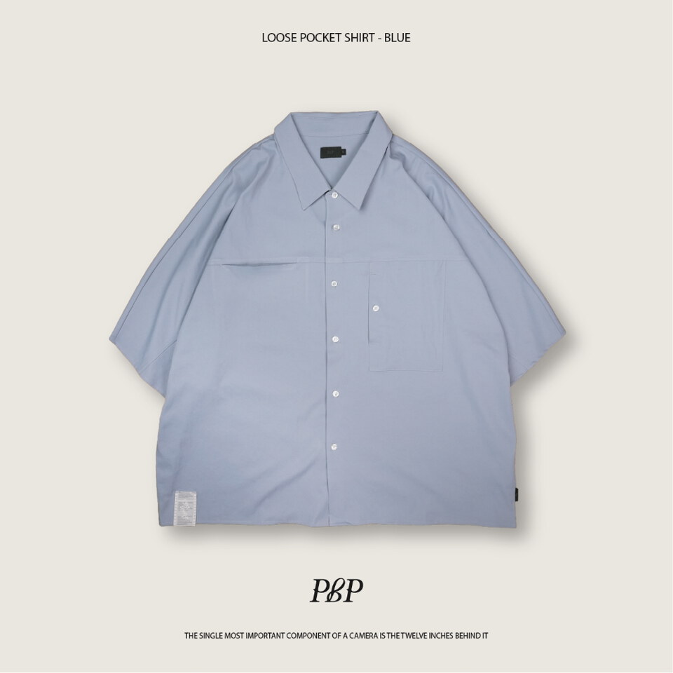 蝙蝠袖寬版襯衫 LOOSE POCKET SHIRT