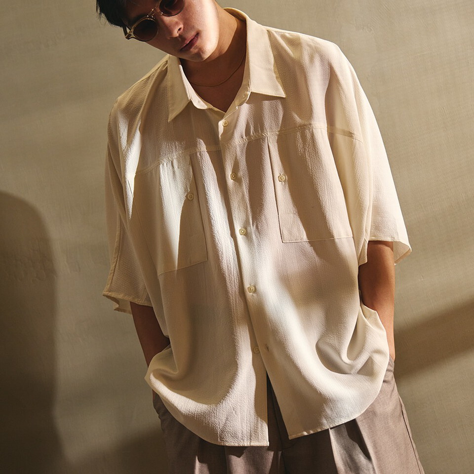 條紋襯衫 STRIPE LOOSE POCKET SHIRT