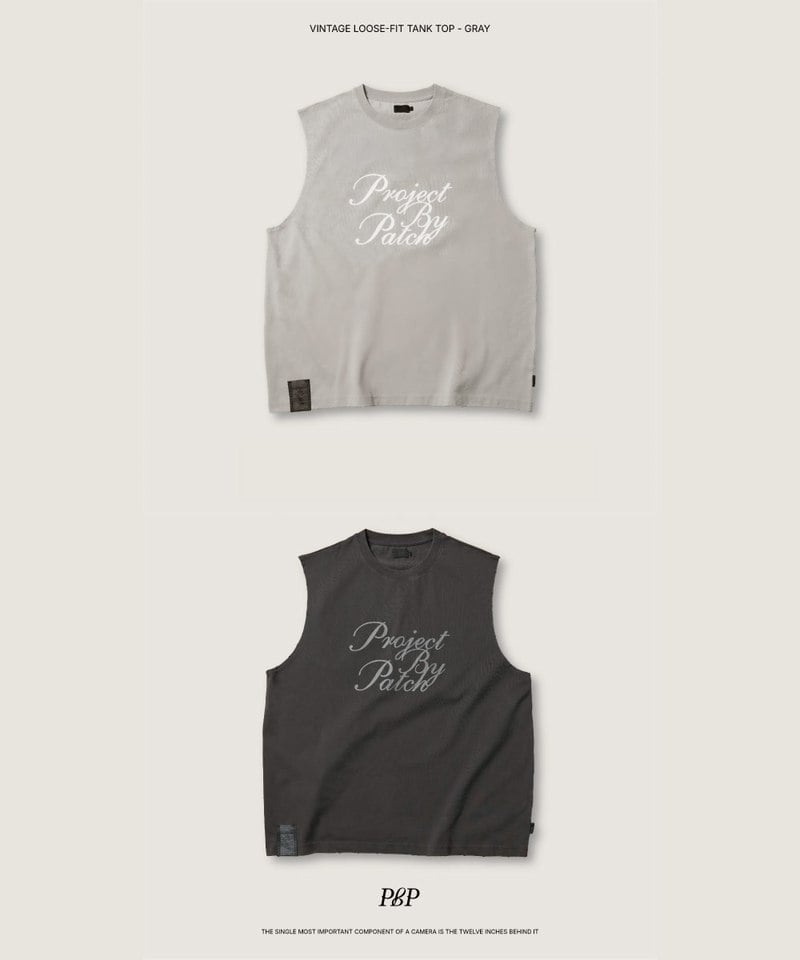 PBP0503-252 寬肩水洗背心 VINTAGE LOOSE-FIT TANK TOP