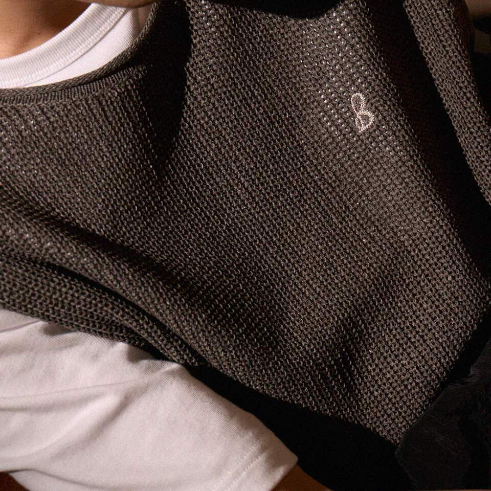 PBP0505-261 刺繡粗針織背心 LYOCELL KNIT VEST