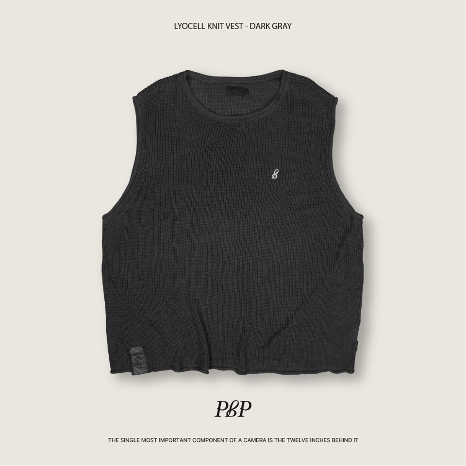 PBP0505-261 刺繡粗針織背心 LYOCELL KNIT VEST