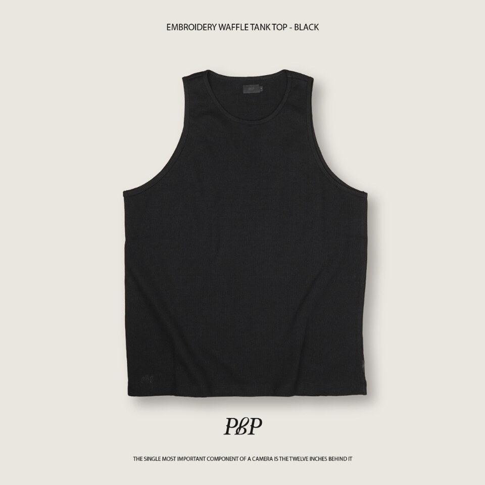 華夫格坦克背心 EMBROIDERY WAFFLE TANK TOP