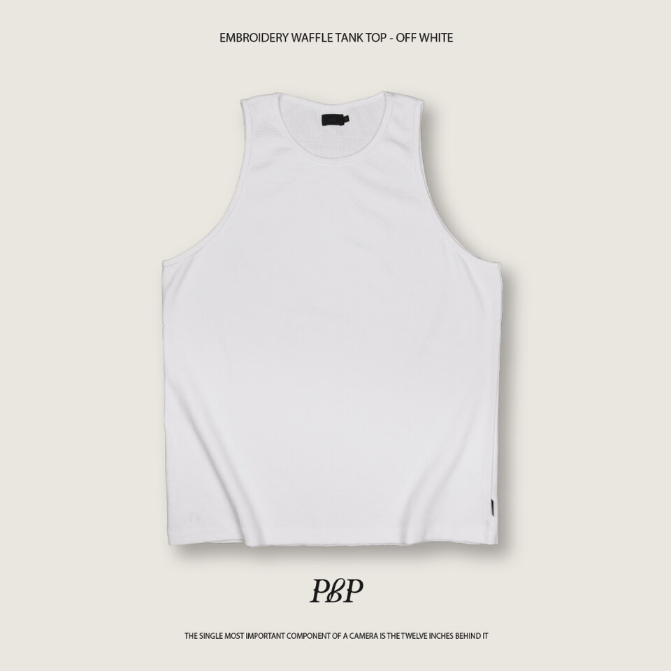 華夫格坦克背心 EMBROIDERY WAFFLE TANK TOP