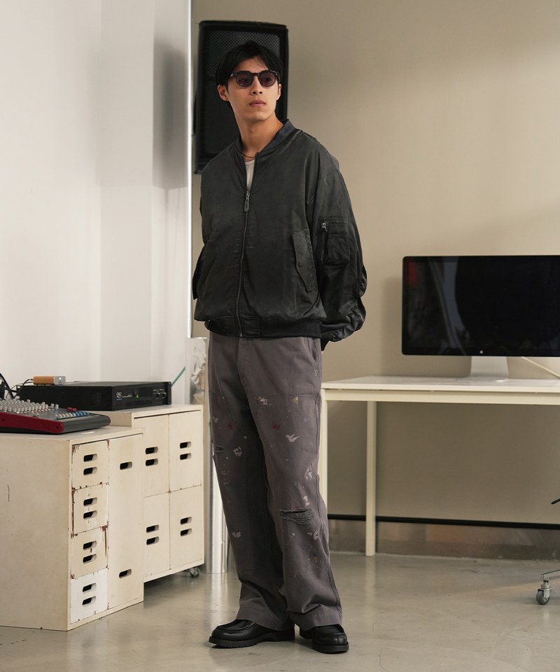 雙面穿水洗豹紋MA-1外套 DOUBLE SIDE WASHED MA-1 JACKET