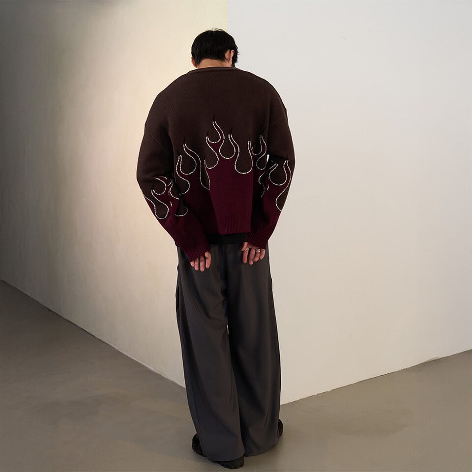 PBP1108-252 火焰針織開襟衫 FLAME CARDIGAN