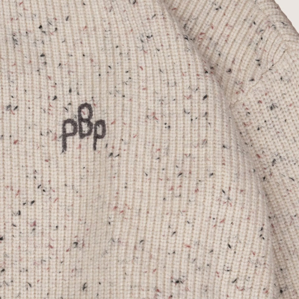 PBP1109-252 彩點紗手繡LOGO 毛衣
