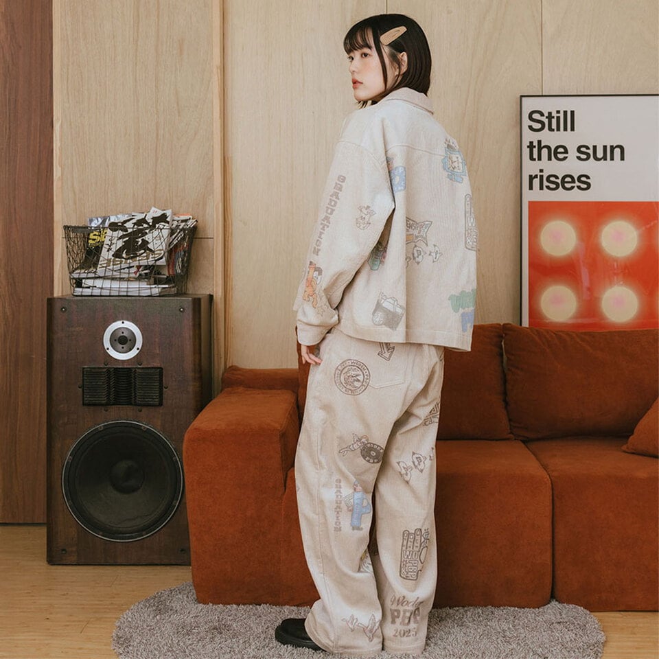 PBP1110-252 燈芯絨印花外套 Senior cords Corduroy Jacket