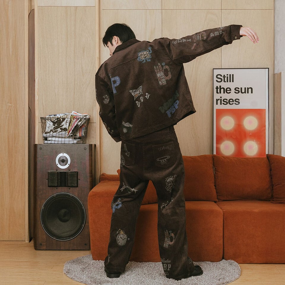 PBP1110-252 燈芯絨印花外套 Senior cords Corduroy Jacket