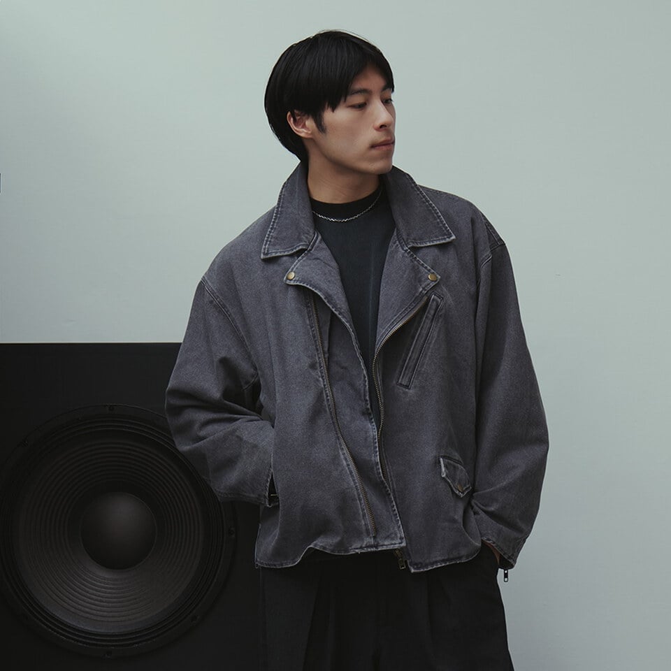 PBP1112-261 做舊翻領騎士外套 WASHED BIKER JACKET