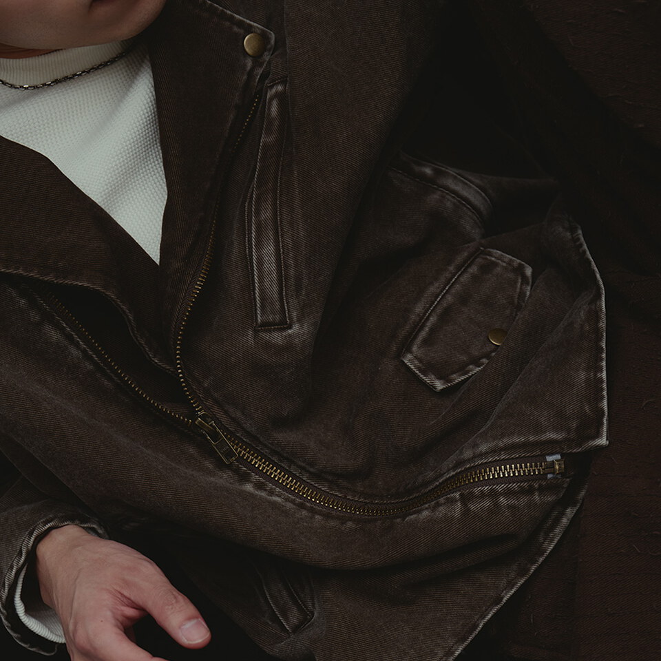 PBP1112-261 做舊翻領騎士外套 WASHED BIKER JACKET