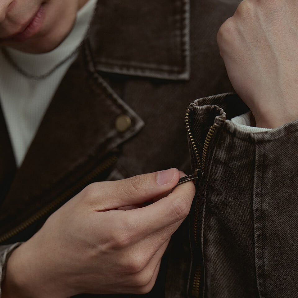 PBP1112-261 做舊翻領騎士外套 WASHED BIKER JACKET