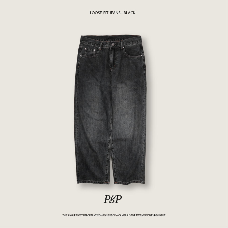 PBP1401-262 經典水洗牛仔褲 LOOSE-FIT JEANS